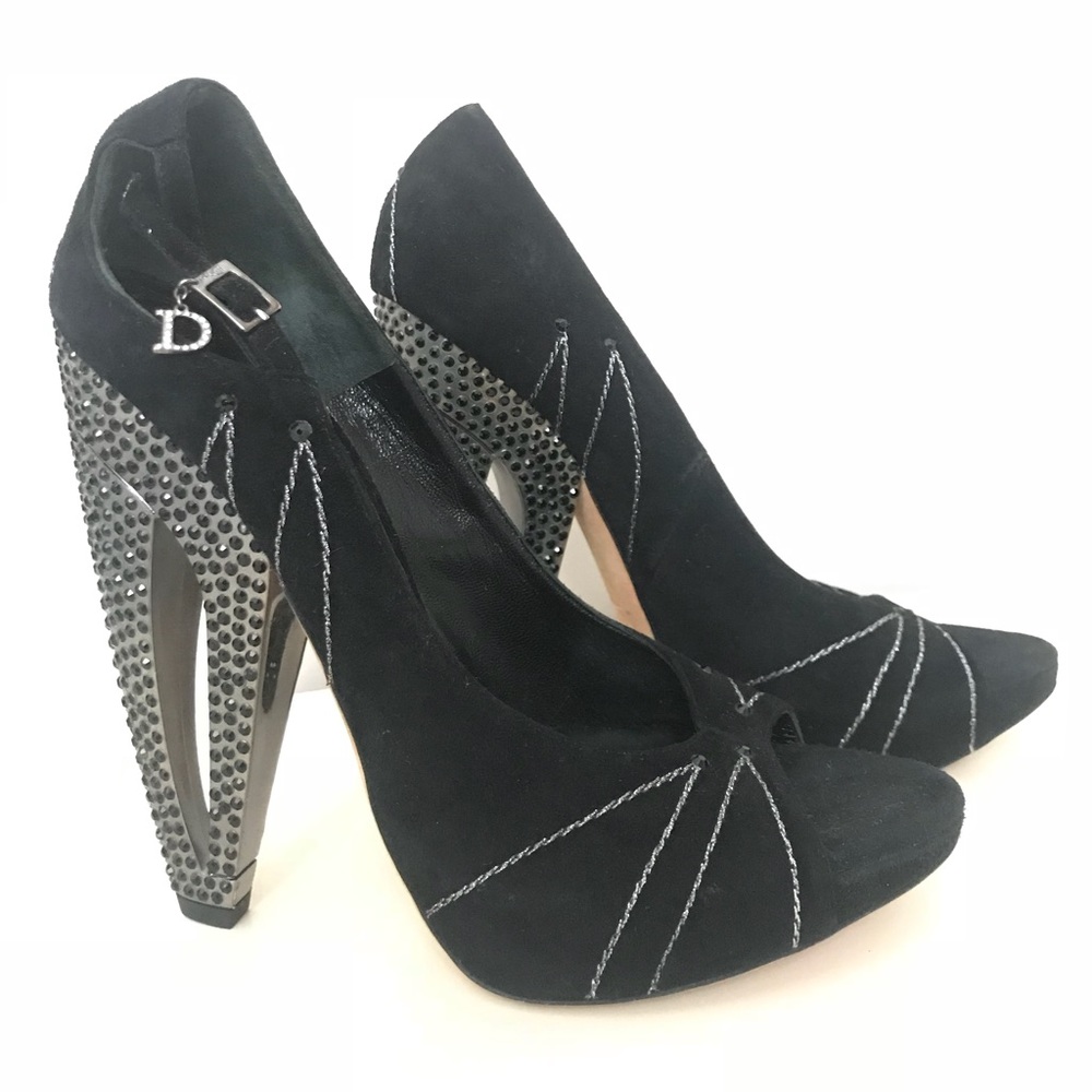 Christian Dior- Black suede high heels